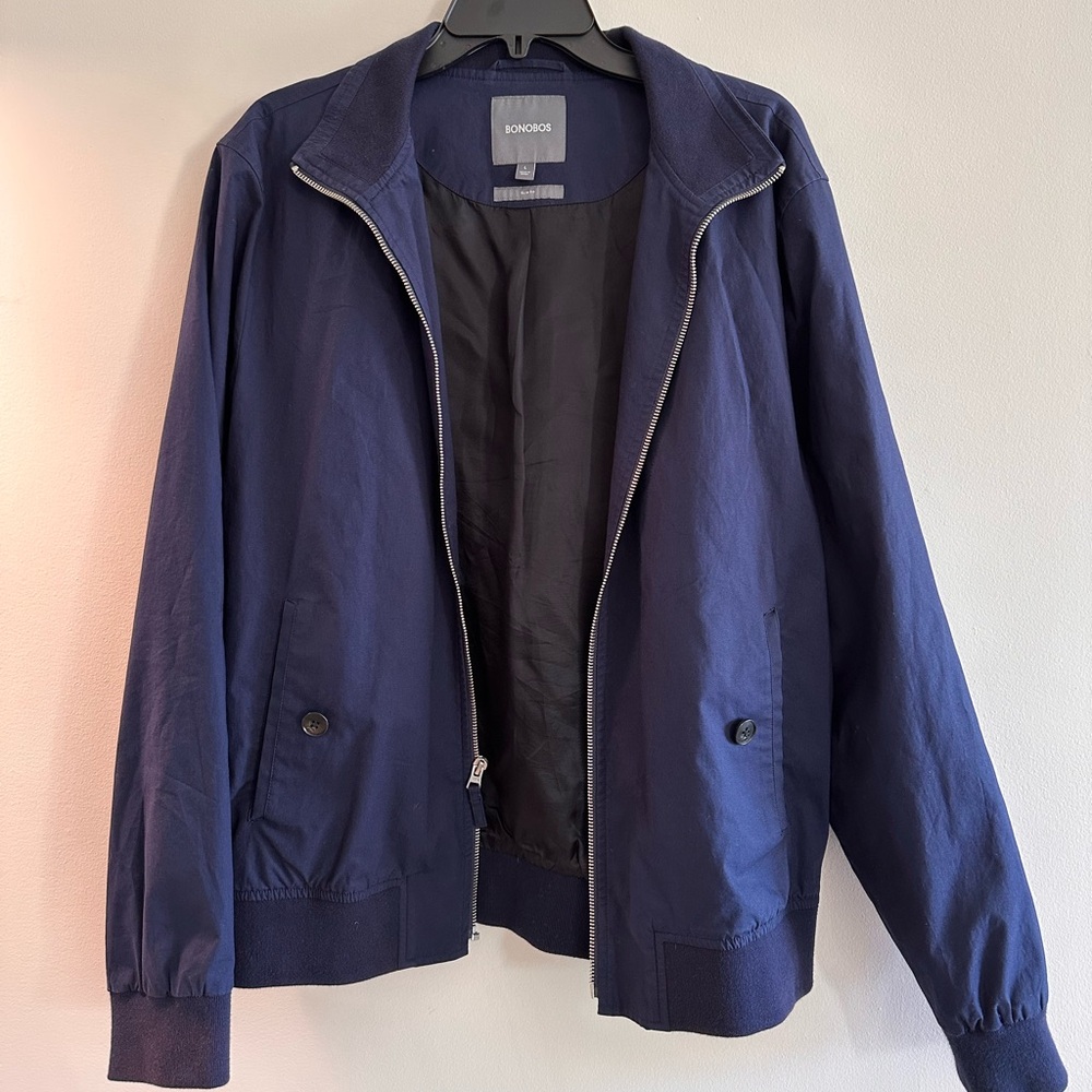 Bonobo’s men’s slim fit zip up bomber jacket
